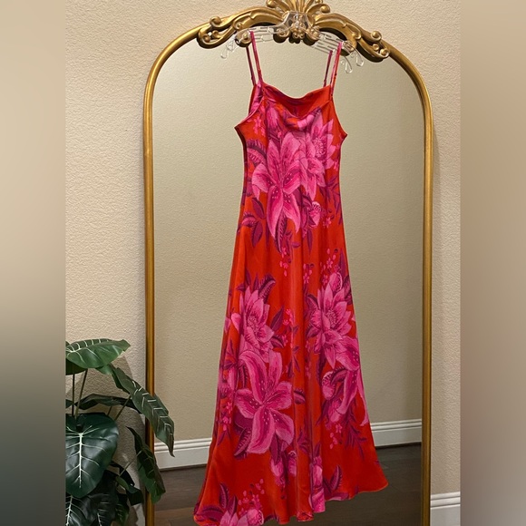 FARM Rio Summer Fruit Maxi Slip Dress Size L - Picture 9 of 16